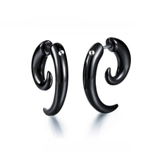 KOFSAC-pendiente de caracol negro con personalidad para mujer y hombre, joyería alternativa divertida, a la moda, para fiesta 2024 - compra barato