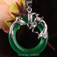 Nuevo colgante de gemas de perlas de dragón talladas, piedra de jade verde de imitación, 1 ud. 2024 - compra barato