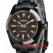 40mm Parnis PVD case Black Dial Sapphire Glass Milgauss Style Miyota Automatic Men watch, for men, stainless steel, mechanical wristwatches, mechanical hand wind, bracelet clasp 2024 - buy cheap