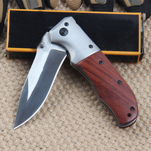 Hot Pocket Knife Hunting Knife 5Cr Stainless Steel Blade Wood Handle Folding Blade Tactical Knives Survival Camping Knife Tools 2024 - buy cheap