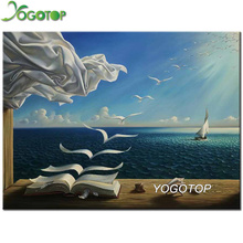 YOGOTOP Full Square/Round Drill Mosaic 5D Diamond Painting fantasy scenery DIY Embroidery sea waves book sailboat Home Art YY274 2024 - buy cheap