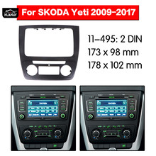 Huanav-painel de instalação de som automotivo, rádio fáscia, cd, dvd, som estéreo, painel de instalação para skoda yeti (automóvel ac) 2009 a 2017 2024 - compre barato