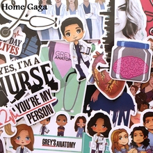 Homegaga 23pcs Grey's Anatomy doctors scrapbooking decals Creative badges DIY decorative stickers vintage notebook phone D1718 2024 - buy cheap