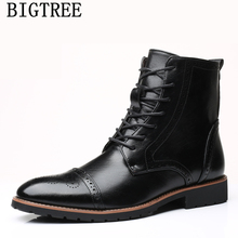 Botas militares De cuero para hombre, botines De marca, Zapatos De diseñador, talla grande, color marrón 2024 - compra barato