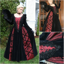 Vestido de baile 1860s estilo vitoriano, gótico, guerra civil, austrália, bela, vestido, halloween, 4-16 v-1271 2024 - compre barato