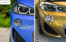 Accessories For BMW X2 F39 2018 2019 2020 2021 Outside Front Head Fog Lights Foglights Lamp Ring Molding Cover Kit Trim 2 Pcs 2024 - buy cheap