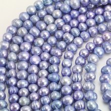 Perfecta joyería de perlas sueltas DIY, 12-13 MM Perla azul cielo grande una hebra completa, perlas de agua dulce de patata de gran tamaño 2024 - compra barato