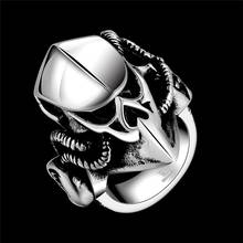 Antique Punk Men Ring Black Titanium Male Ring High Quality Jewelry 316L Titanium Steel Skull Rings For Men Fashion Accessories 2024 - buy cheap