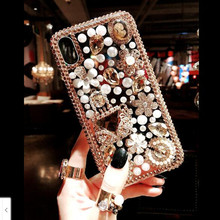 Bling Crystal Diamond Handbag Flower Case For Iphone 11 Pro XS Max XR X 8 7 6 6S Plus Samsung Galaxy Note 10 9 8 S10E/9/8 Plus 2024 - buy cheap