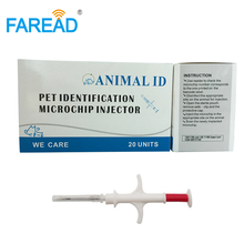 100 pcs caixa (20 pcs) 2.12*12mm ID tag chip de injectores sob a pele Animal Microchips seringa para cão/gato/animal de estimação/ casa/gado/cabra 2024 - compre barato