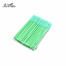 Pinceles de silicona para pestañas, colores verde menta, varitas desechables para rímel, pinceles de maquillaje para extensión de pestañas, 50 unids/lote 2024 - compra barato