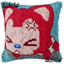 Latch Hook Kits diy rug pillow Mat  fox pattern 3d carpet Cross Stitch Needlework Cushion Crocheting Rug Embroidery pillowcase 2024 - buy cheap