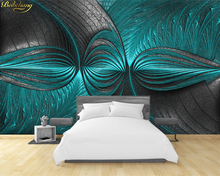 beibehang Living Room Bedroom Wallpaper 3D Modern Turquoise Green Wall Custom Photo Wallpaper Mural wall papers home decor 2024 - buy cheap