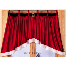 Cortinas decorativas de terciopelo rojo denso para Navidad, estilo superior para puerta de gabinete de cocina estilo ventana 2024 - compra barato