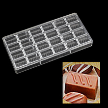 Forma de plástico resistente para chocolate com listras quadradas, ferramenta de cozinha 3d para doces e confeitaria 2024 - compre barato