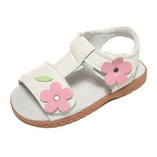 girls sandals genuine leather white pink floral summer shoe children shoes little kids open toe beach sandal holiday wear 2019 2024 - buy cheap