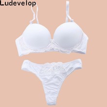 Women Underwear Solid Vs Bra Thong Sets Sexy Plus Size Lingerie Suit Lace Bra And Panties Female Push Up Bra Set 2024 - buy cheap