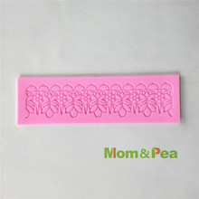 Mom&Pea 0546 Free Shipping Silicone Lace Mold Cake Decoration Fondant Cake 3D Mold Food Grade Mould 2024 - buy cheap