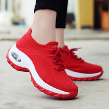 Women Running Shoes Height Increasing Trainers Air Cushion Breathable Flying Weaving Socks Sneakers Zapatillas Mujer Deportiva 2024 - buy cheap