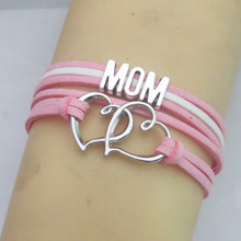 Moda pulseira MÃE mom pulseira rosa Pulseira melhor presente para a mãe eu amo a mamã 2024 - compre barato