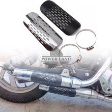 Cubierta de protección térmica para motocicleta, silenciador de escape cromado/negro para Harley Softail Dyna Cruiser, 1 Juego 2024 - compra barato