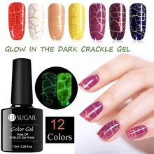 UR SUGAR 7.5ml Crackle Gel Polish Soak Off Luminous Cracking Nail Art UV Gel  Nail Gel Varnish Need UV LED Lamp 2024 - buy cheap