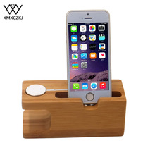 XMXCZKJ Wooden Charging Dock Station for Mobile Phone Holder Stand Bamboo Charger Stand Base For Apple Watch and For iphone 2024 - buy cheap