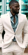 TPSAADE 2020 The Latest Coat Pant Designs Ivory White Men Suits Casual Custom Groom Prom Tuxedo Skinny Beach 2 Piece Mens Blazer 2024 - buy cheap