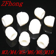 100PCS m3/m4/m5/m6 Withe nylon plastic hex cap nut acorn nuts 2024 - buy cheap