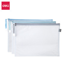 Deli Folder File Bag Transparent PP Mesh A5 Carpetas Document Bag Student Stationery Office File Folder Document Bag Papeleria 2024 - buy cheap