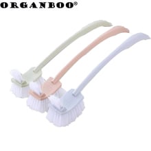 ORGANBOO 1PC Double-sided thickened long handle clearn corner toilet brush cleaning bending slit brush 6 colors 2024 - buy cheap