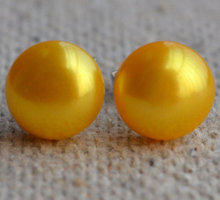 Perfect 100%-pendientes de perlas de 8,5mm de oro de agua dulce para mujer, joyería de moda, S925, pendientes de tuerca de plata 2024 - compra barato