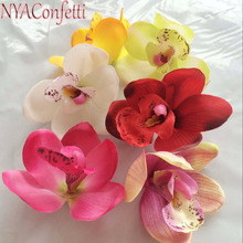 6-7CM Head,50PCS Small Fake Orchidee Artificial Silk Orchids Heads For DIY Bouquet Accessories,Bridesmaid Wrist Corsage,Garland 2024 - buy cheap