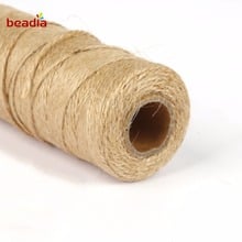 High Quality 100m/roll Natural Jute Burlap Hemp Rope Party Wedding Gift Wrapping Cords Thread DIY Event & Party Decor 2024 - buy cheap