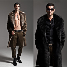 Men Fur Coat Winter Faux Fur Outwear Windbreaker Coat Men Punk Parka Jackets Long Leather Overcoats Genuine Fur Brand Clothing 2024 - buy cheap