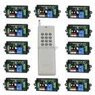 Interruptor de luz por controle remoto sem fio, rf, 5059 v/v,12 canais, rádio para luz led liga/desliga, 12 receptores, 1 transmissor, código fixo sku: 2026 - compre barato