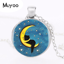 Black Cat Logo Pendant Necklace Handmade Resin Vintage Necklace Jewelry Gift For Women Girls Dress Accessories And Men Gift HZ1 2024 - buy cheap
