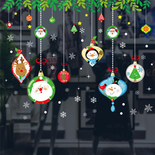 Мультяшные Счастливого Рождества Стикеры на стену для офиса и магазина 2024 - купить недорого