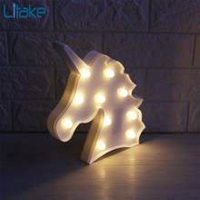 Litake 3D LED Unicorn Marquee Light Warm White LED Marquee Sign LED Light up Unicorn Letters Lamp for Home Decoration 2024 - buy cheap
