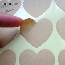 108pcs/lot Heart Shaped Blank Kraft Paper Stickers Seal Labels Gift Lables Stickers Gift Wrapping DIY Wedding Party Decoration 2024 - buy cheap
