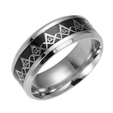 Best Selling Products Stainless Steel Masonic Rings For Women Anniversary Sale Freemason Wedding Ring Fashion Jewelry 2024 - buy cheap