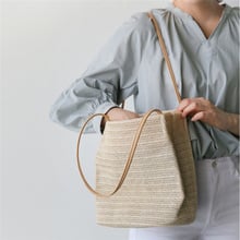 Bolso de hombro de paja para mujer, bolsa tipo mensajero Hobo, bolso de playa, novedad 2024 - compra barato