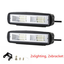 Mini Barra de luz LED de obra de 6,3 pulgadas, 60W, fila de señal para camiones de carretera, 4WD, 4X4, lámpara antiniebla de conducción, haz de inundación, 12V, 14V, novedad 2024 - compra barato