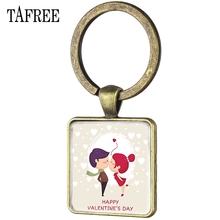 Tafree chaveiro quadrado com porta-chaves feminino pendurado no carro, presente para o dia dos namorados fq802 2024 - compre barato