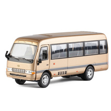 High quality 1:32 Coaster bus alloy model,simulation metal casting sound and light pull back luxury model,free shipping 2024 - buy cheap