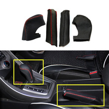 For Hyundai Elantra 2012 2013 2014 2015 AT Or MT  Handbrake Cover And Gear Shift Cover PU Leather Car Inner Accessories 2pcs 2024 - buy cheap