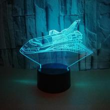 Spaceship 3d Small Night Light Lovely 7 color change 3D Lamp Christmas gift for baby room lights Led Usb Kids Lamp 2024 - buy cheap