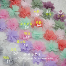 1Meter Chiffon lace dress accessories hairpin accessories DIY materials perspective chiffon lace trim1meter/ 14pcs flowers 2024 - buy cheap