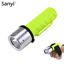 Sanyi XML T6 LED Waterproof Scuba Diver Diving Flashlight Underwater Dive Torch Light Lamp with Wrist Strap for 18650/3xAAA 2024 - buy cheap