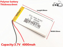 3.7V 4000mAh 605090 PLIB polymer lithium ion / Li-ion battery for GPS PSP DVD 2024 - buy cheap